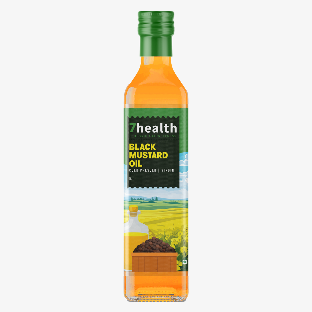 7 health black mustard oil - 1 L