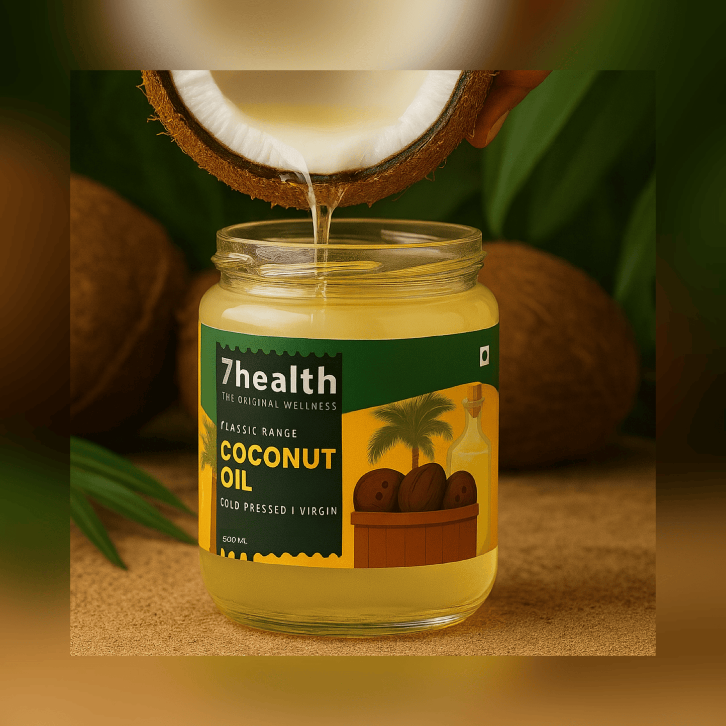 7 Health Cold Pressed and Virgin Coconut oil - 500 ML
