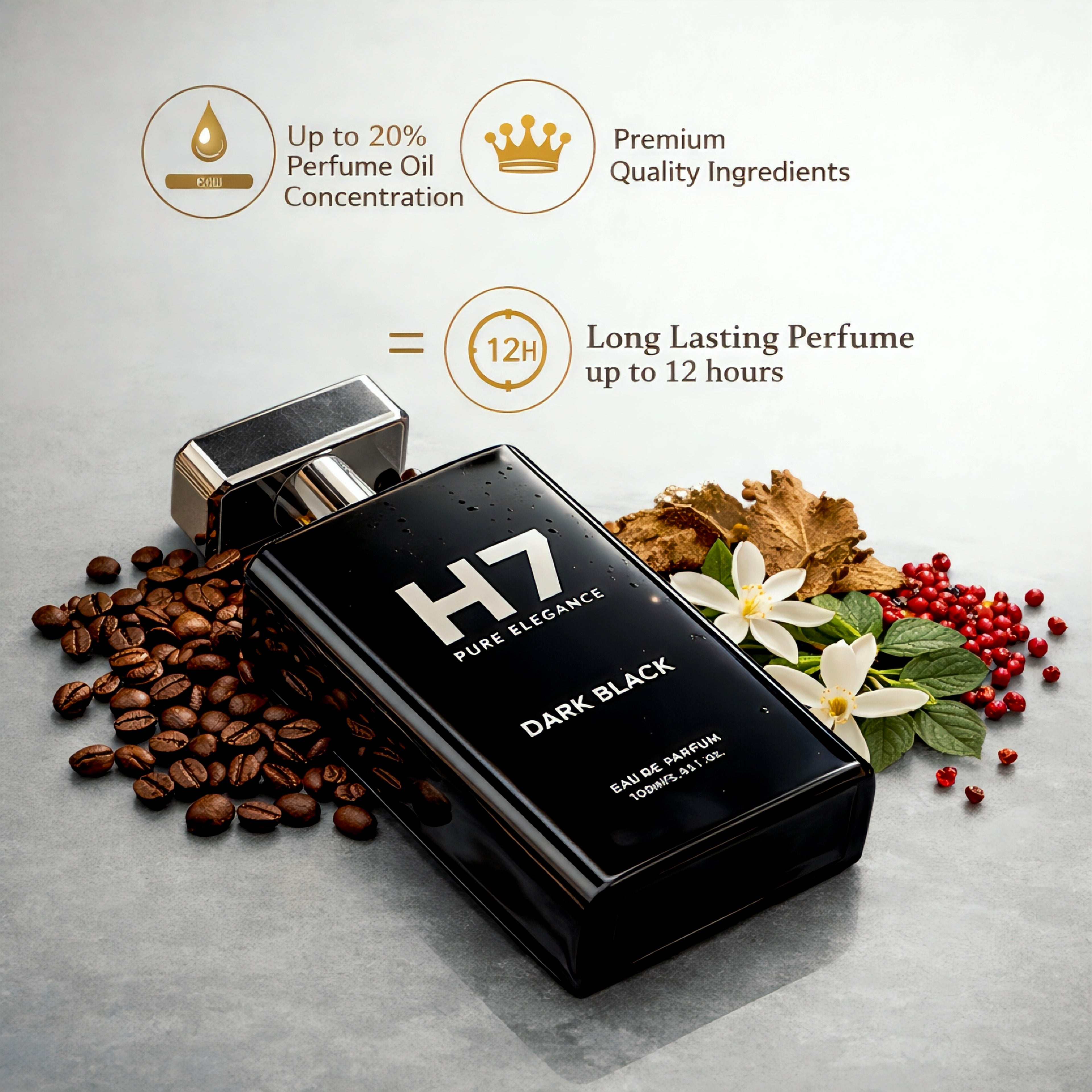 H7 DARK BLACK UNISEX LUXURY PERFUME