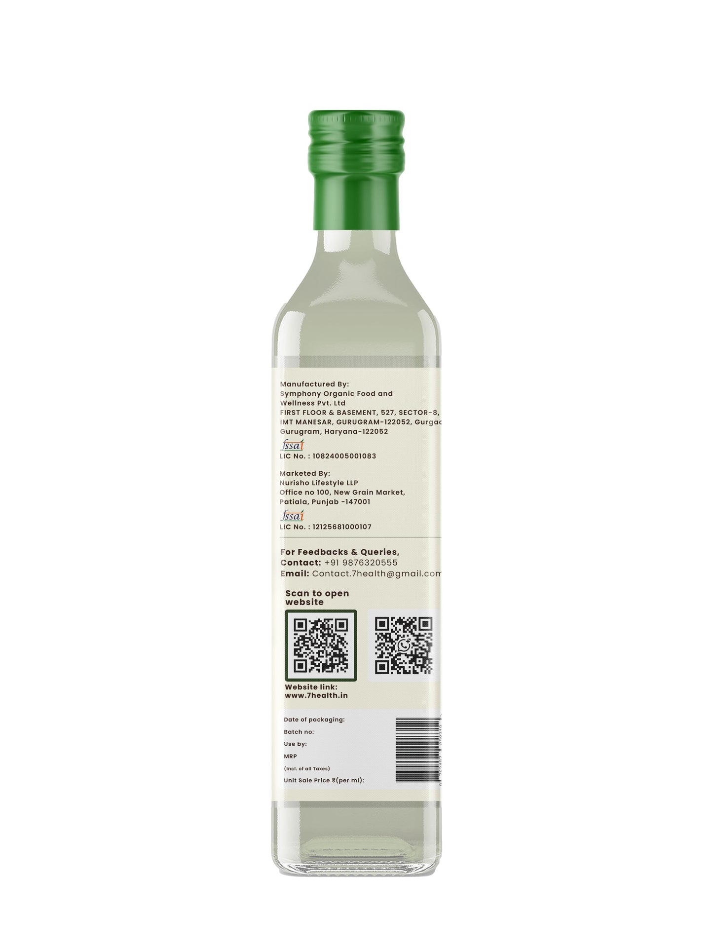 7 Health Cold Pressed and Virgin Coconut oil - 500 ML